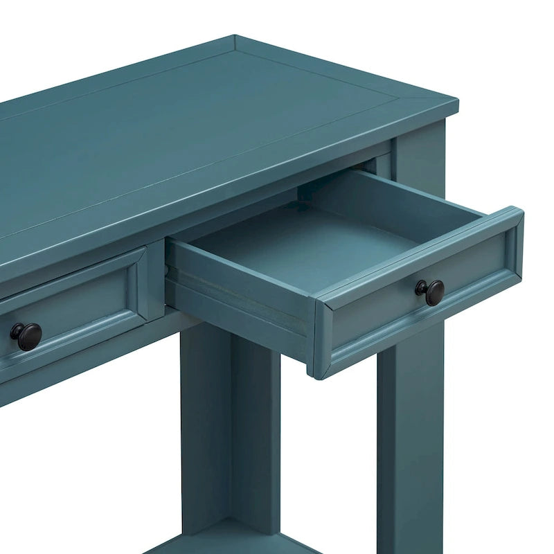 Console / Table d'appoint avec tiroirs de rangement et étagère inférieure pour entrée/couloir