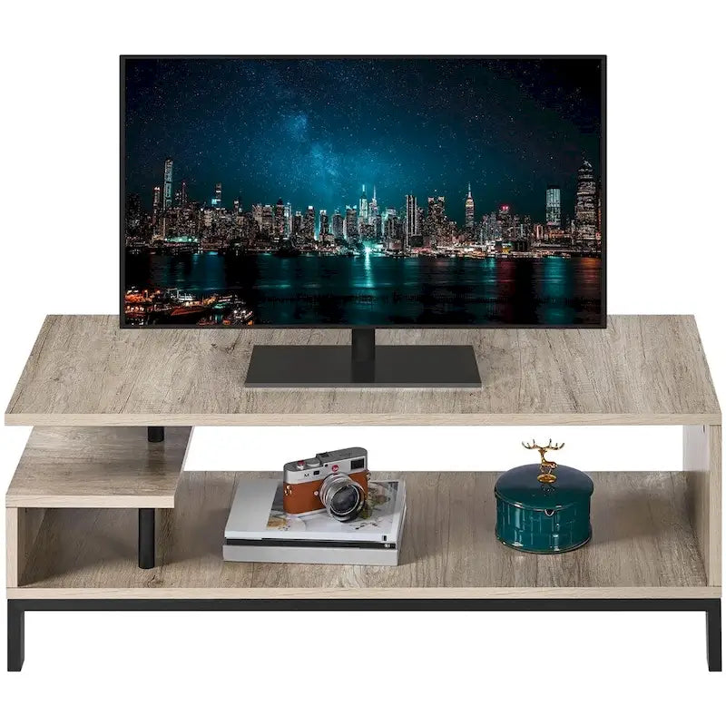 Meuble TV Yaheetech en bois pour petits espaces de salon