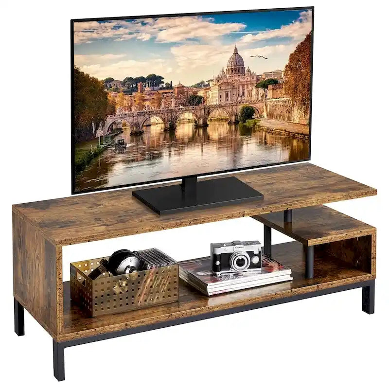 Meuble TV Yaheetech en bois pour petits espaces de salon
