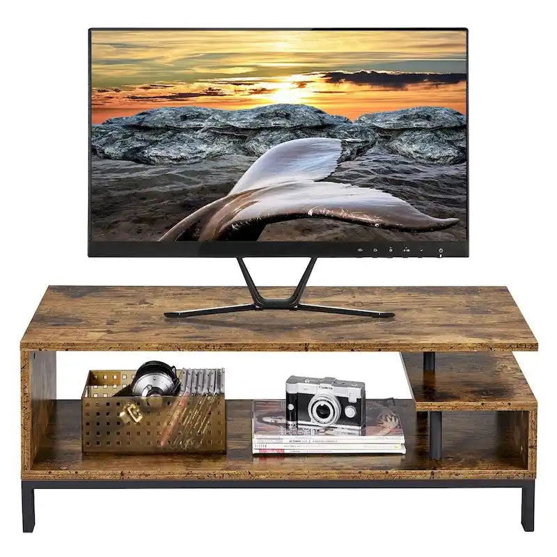 Meuble TV Yaheetech en bois pour petits espaces de salon