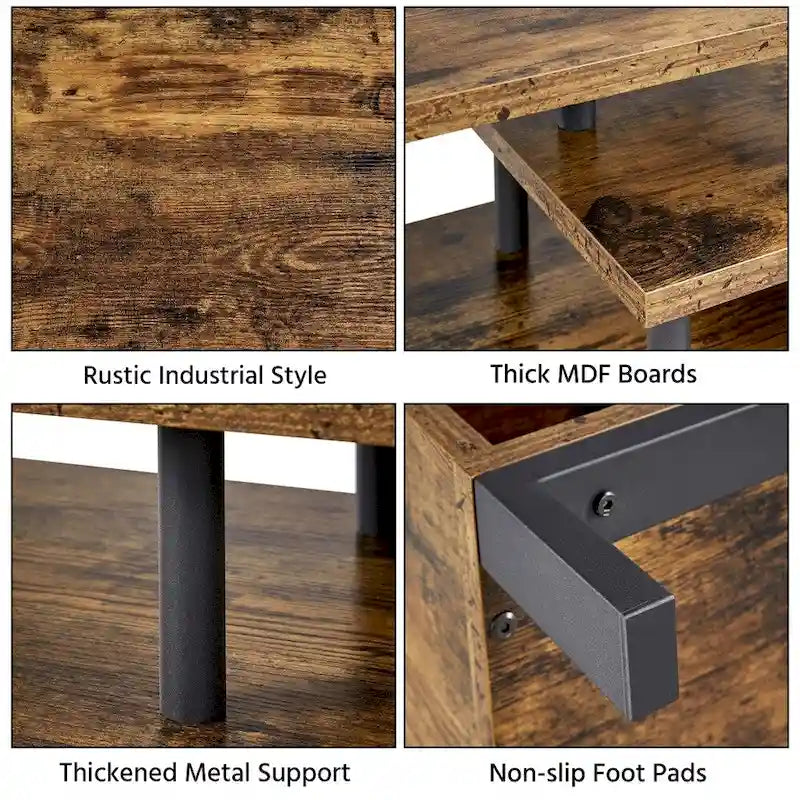 Meuble TV Yaheetech en bois pour petits espaces de salon