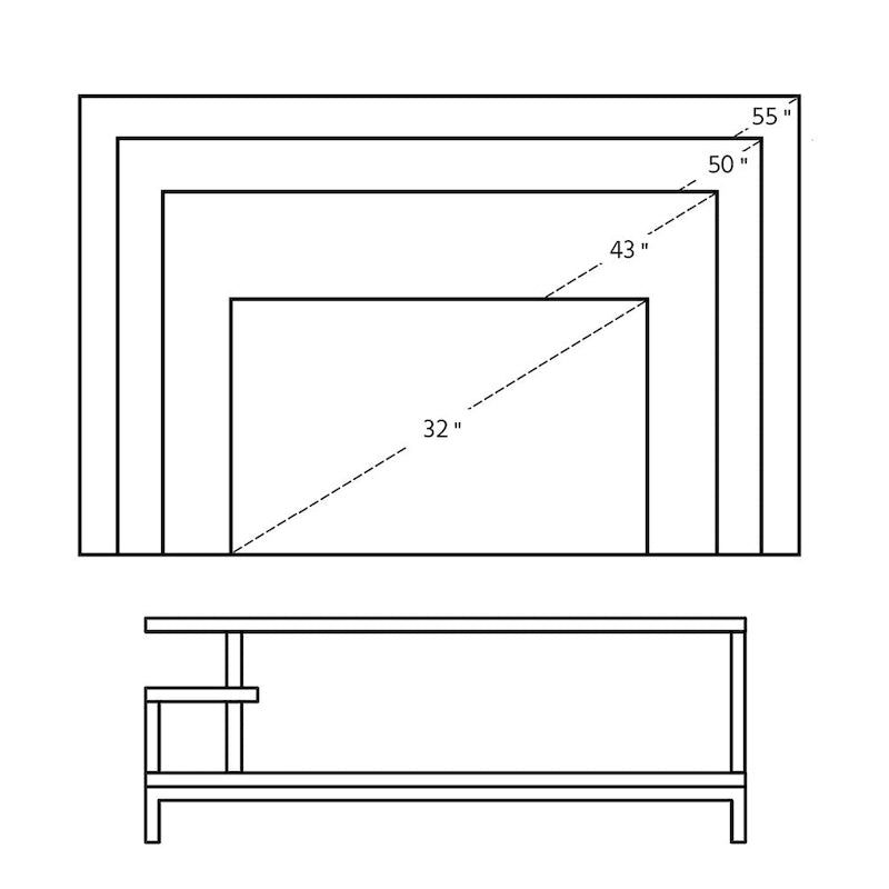 Meuble TV Yaheetech en bois pour petits espaces de salon