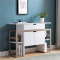 Buffet Blanc & Taupe foncé, armoire de rangement, en bois, de haute qualité et durable, grande capacité