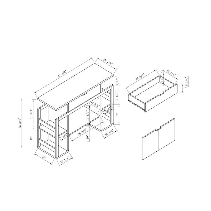Buffet Blanc & Taupe foncé, armoire de rangement, en bois, de haute qualité et durable, grande capacité