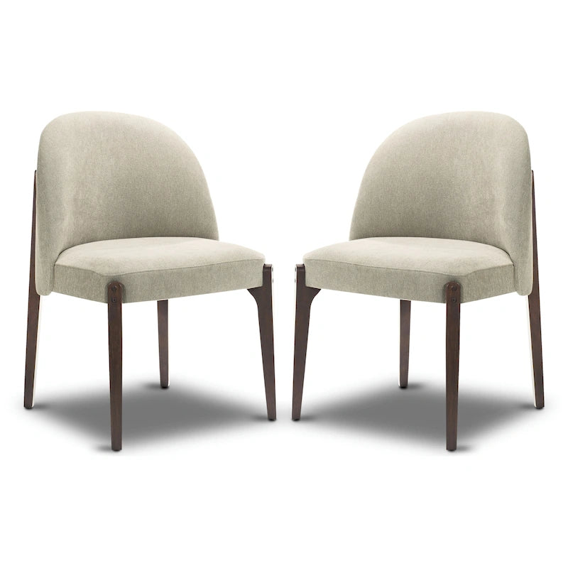 Chaises de salle à manger Pietta de Poly & Bark (lot de 2) – Tissu durable avec pieds en bois massif