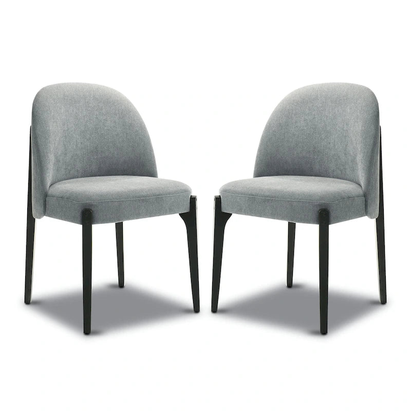 Chaises de salle à manger Pietta de Poly & Bark (lot de 2) – Tissu durable avec pieds en bois massif