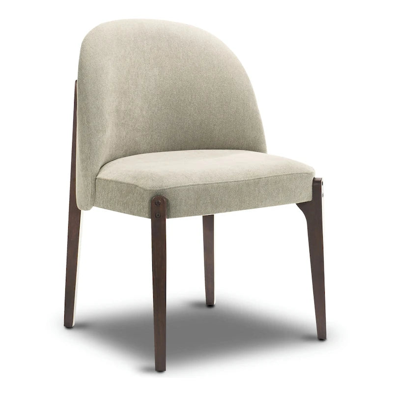 Chaises de salle à manger Pietta de Poly & Bark (lot de 2) – Tissu durable avec pieds en bois massif