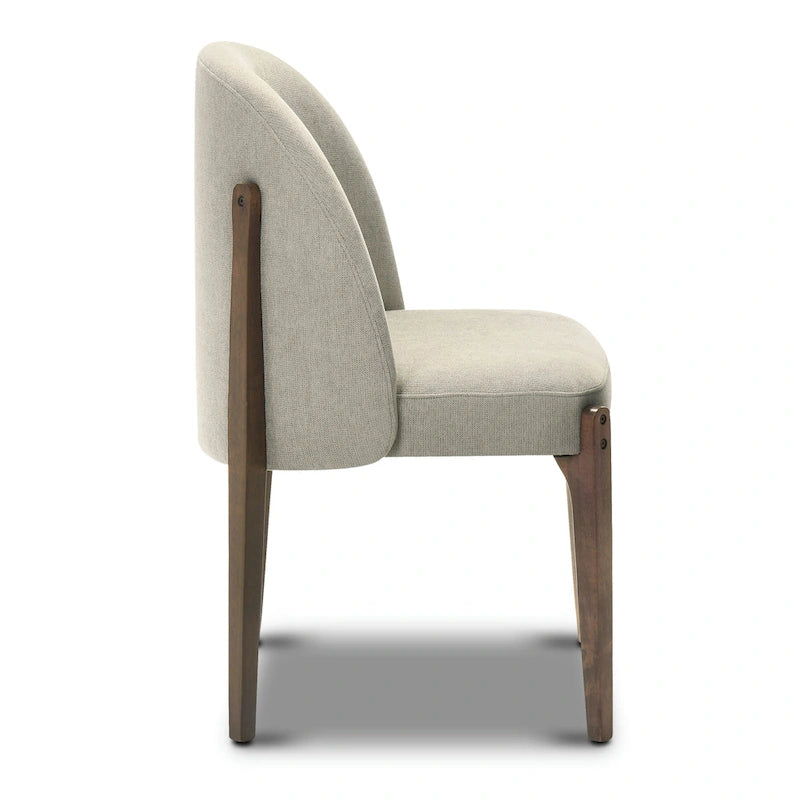Chaises de salle à manger Pietta de Poly & Bark (lot de 2) – Tissu durable avec pieds en bois massif