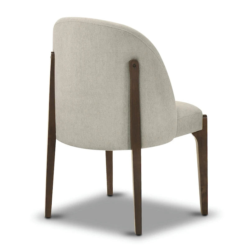 Chaises de salle à manger Pietta de Poly & Bark (lot de 2) – Tissu durable avec pieds en bois massif