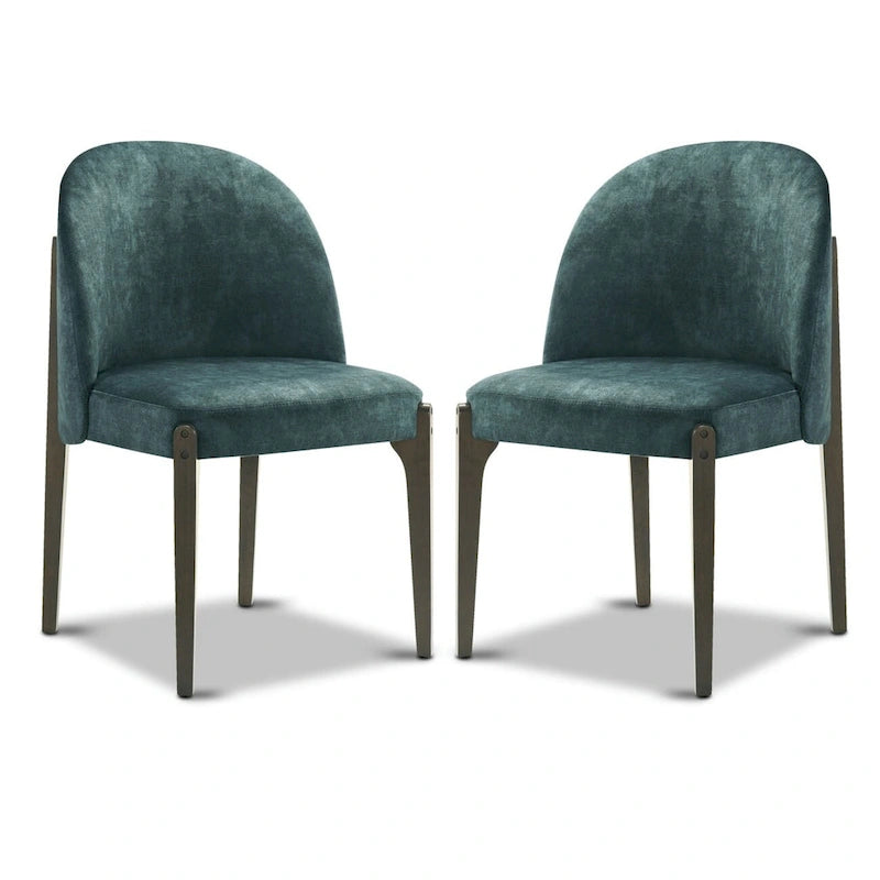 Chaises de salle à manger Pietta de Poly & Bark (lot de 2) – Tissu durable avec pieds en bois massif