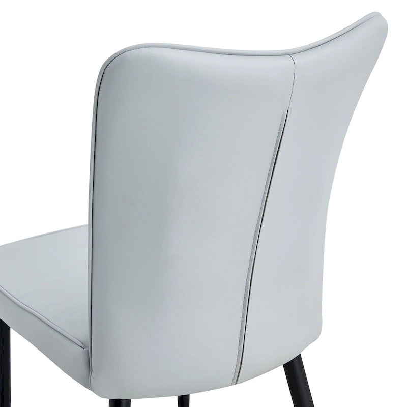 Chaises de salle à manger modernes, lot de 4, en cuir PU, rembourrées, pour cuisine