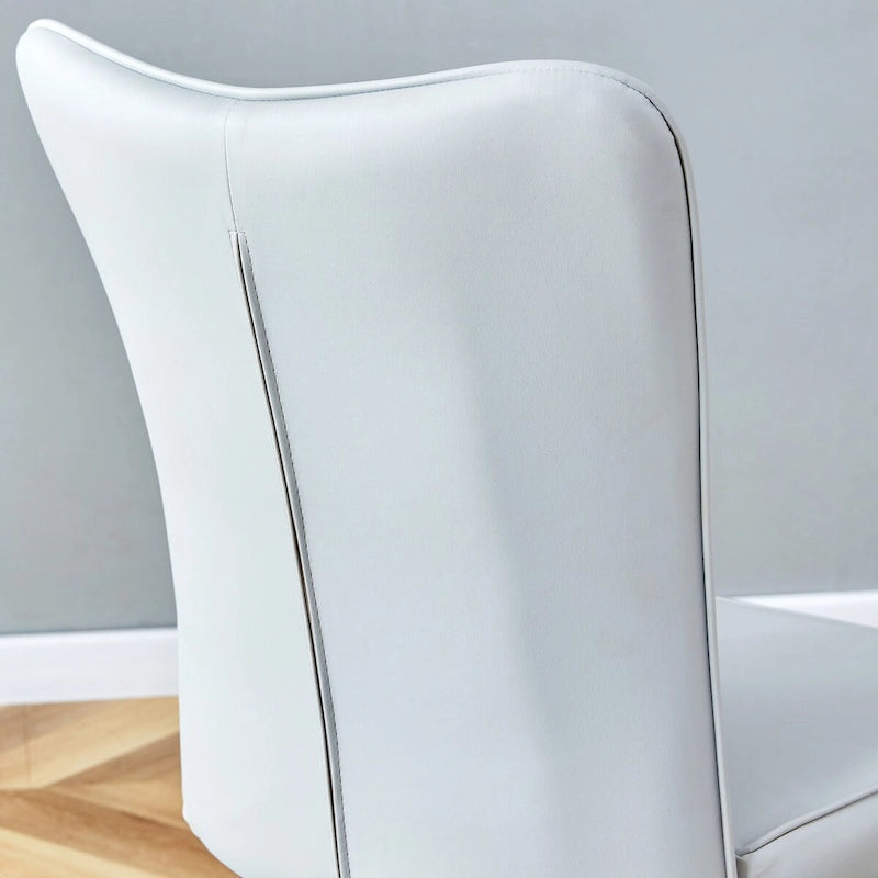 Chaises de salle à manger modernes, lot de 4, en cuir PU, rembourrées, pour cuisine