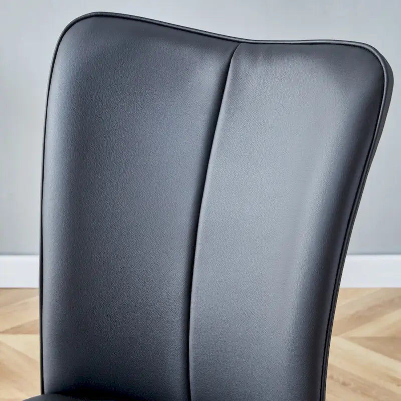 Chaises de salle à manger modernes, lot de 4, en cuir PU, rembourrées, pour cuisine