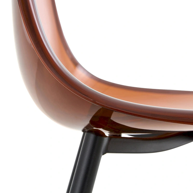 Lot de 6 chaises de salle à manger modernes, minimalistes et transparentes