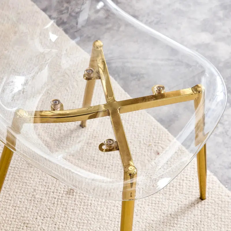 Lot de 6 chaises de salle à manger modernes, minimalistes et transparentes