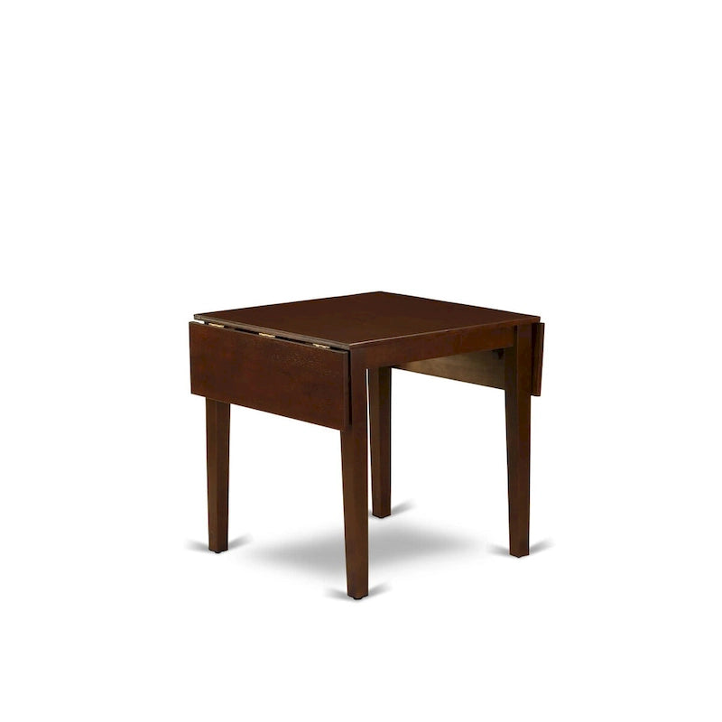 East West Furniture – Ensemble de salle à manger – Une table rectangulaire et des chaises en tissu de lin couleur café foncé, Acajou (Option de pièces)