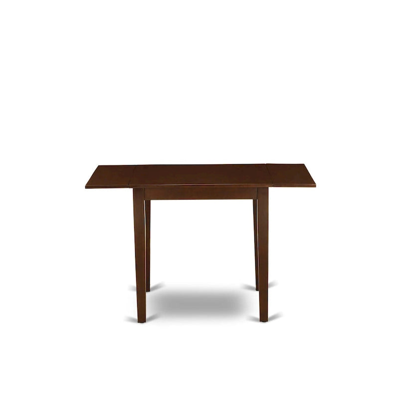 East West Furniture – Ensemble de salle à manger – Une table rectangulaire et des chaises en tissu de lin couleur café foncé, Acajou (Option de pièces)