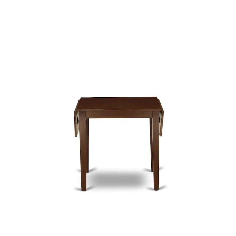 East West Furniture – Ensemble de salle à manger – Une table rectangulaire et des chaises en tissu de lin couleur café foncé, Acajou (Option de pièces)