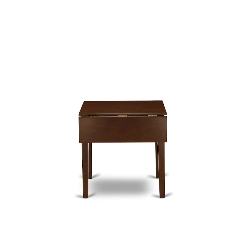 East West Furniture – Ensemble de salle à manger – Une table rectangulaire et des chaises en tissu de lin couleur café foncé, Acajou (Option de pièces)