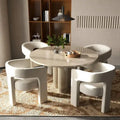 SEYNAR Chaise de salle à manger moderne et glamour en velours, fauteuil d'appoint à dossier ouvert, lot de 4