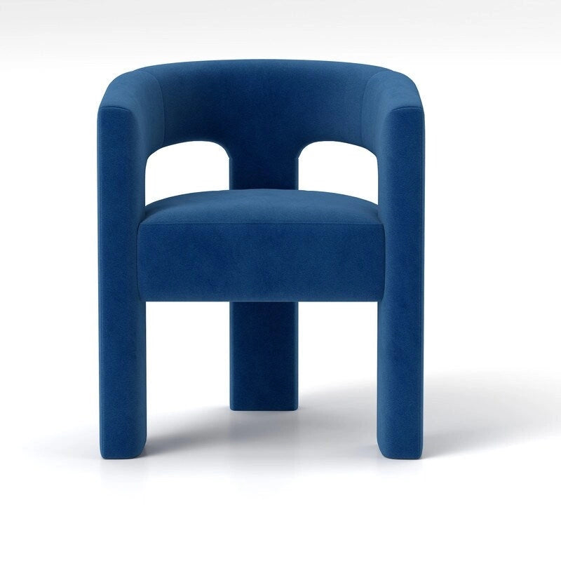 SEYNAR Chaise de salle à manger moderne et glamour en velours, fauteuil d'appoint à dossier ouvert, lot de 4