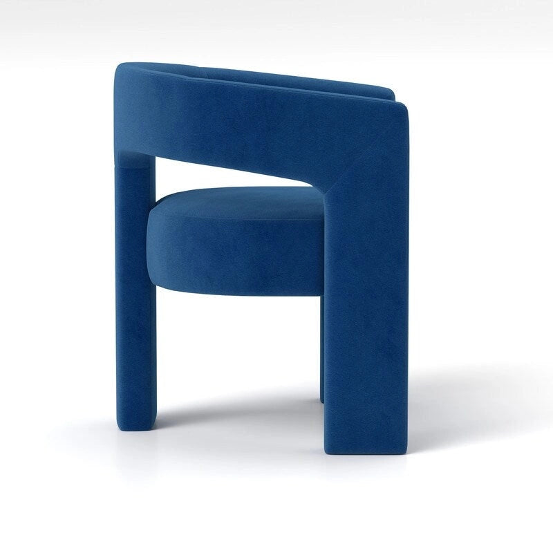 SEYNAR Chaise de salle à manger moderne et glamour en velours, fauteuil d'appoint à dossier ouvert, lot de 4