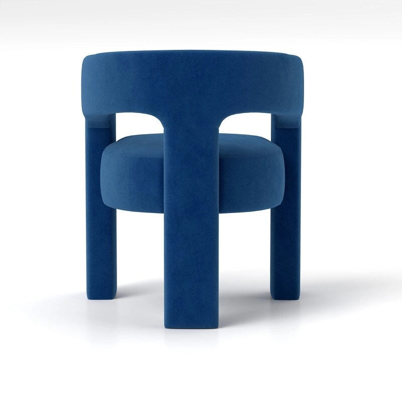 SEYNAR Chaise de salle à manger moderne et glamour en velours, fauteuil d'appoint à dossier ouvert, lot de 4