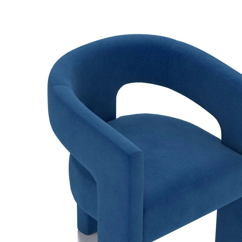 SEYNAR Chaise de salle à manger moderne et glamour en velours, fauteuil d'appoint à dossier ouvert, lot de 4