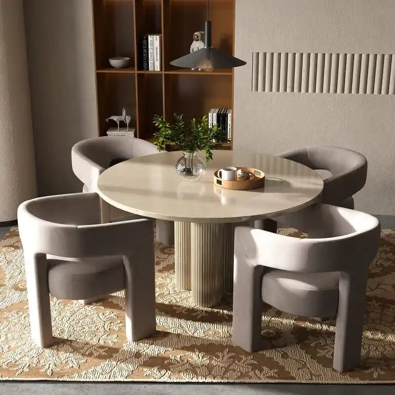 SEYNAR Chaise de salle à manger moderne et glamour en velours, fauteuil d'appoint à dossier ouvert, lot de 4