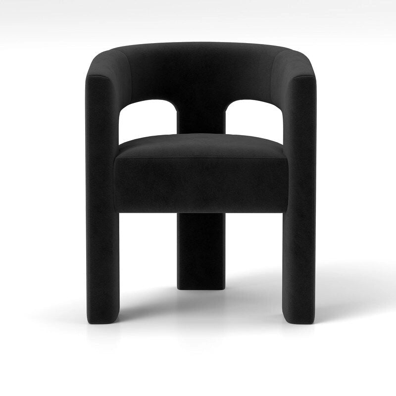 SEYNAR Chaise de salle à manger moderne et glamour en velours, fauteuil d'appoint à dossier ouvert, lot de 4