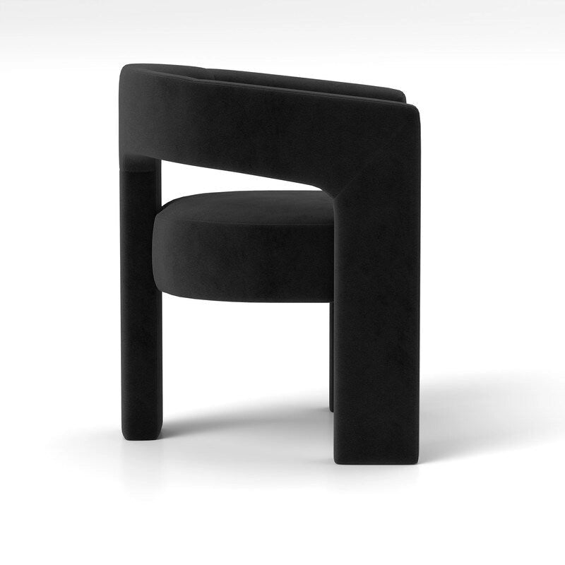 SEYNAR Chaise de salle à manger moderne et glamour en velours, fauteuil d'appoint à dossier ouvert, lot de 4