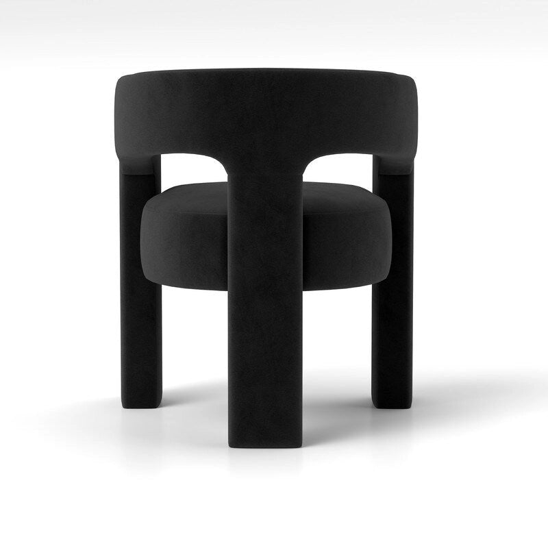 SEYNAR Chaise de salle à manger moderne et glamour en velours, fauteuil d'appoint à dossier ouvert, lot de 4