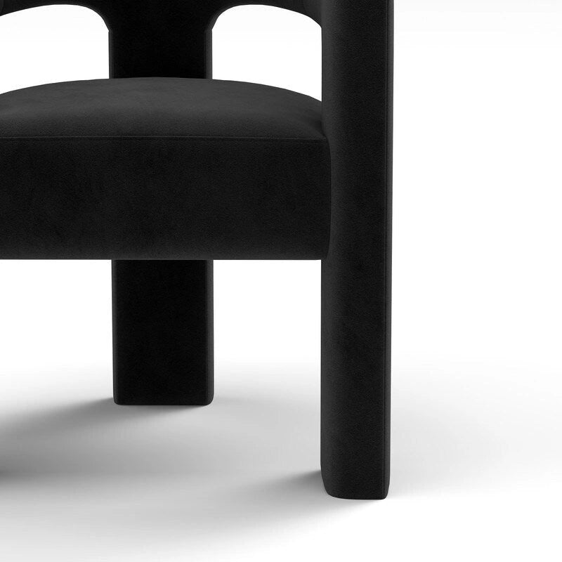 SEYNAR Chaise de salle à manger moderne et glamour en velours, fauteuil d'appoint à dossier ouvert, lot de 4