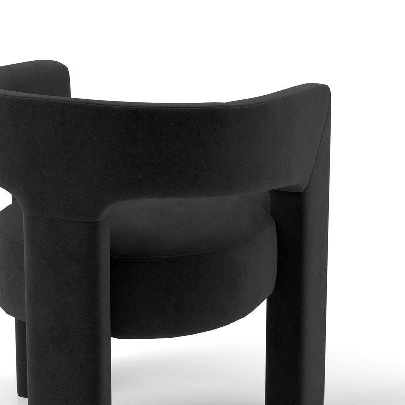 SEYNAR Chaise de salle à manger moderne et glamour en velours, fauteuil d'appoint à dossier ouvert, lot de 4