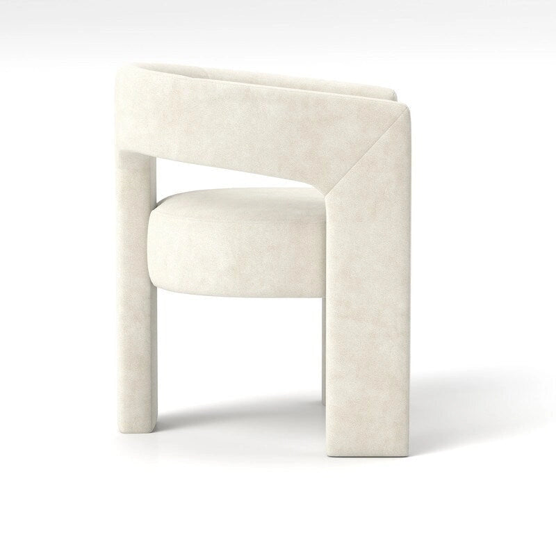 SEYNAR Chaise de salle à manger moderne et glamour en velours, fauteuil d'appoint à dossier ouvert, lot de 4