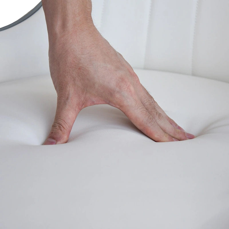 Lot de 2 chaises de salle à manger modernes en cuir synthétique avec pieds en métal