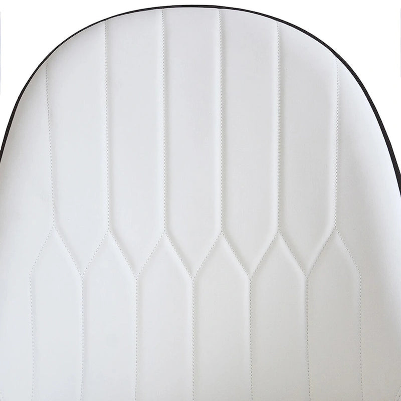 Lot de 2 chaises de salle à manger modernes en cuir synthétique avec pieds en métal