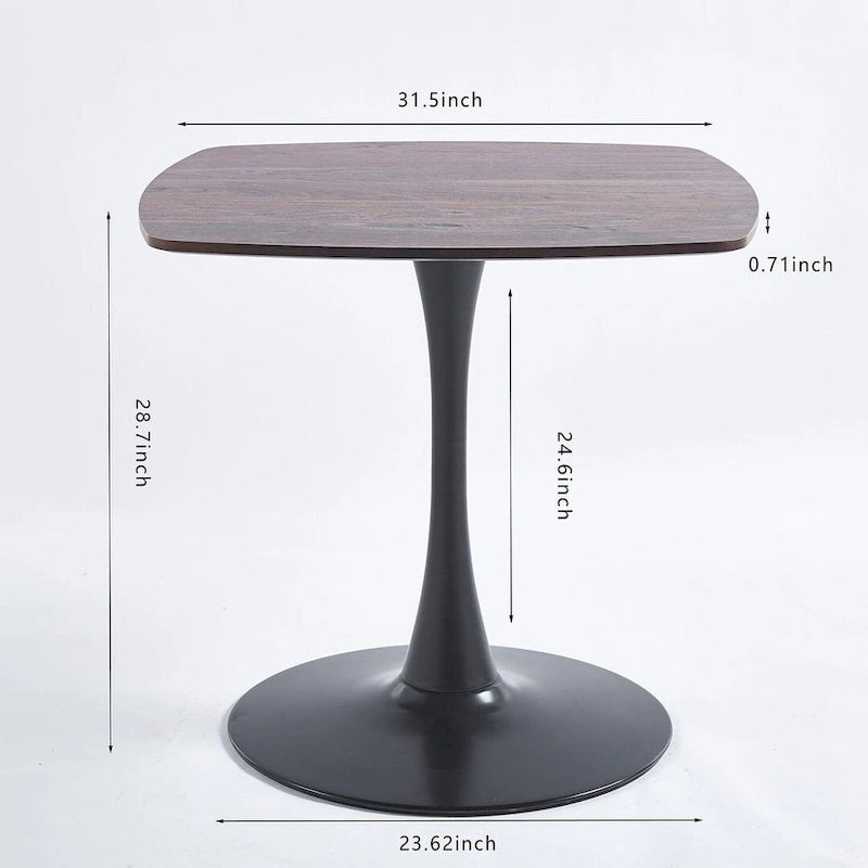 Table basse de loisirs à piètement central, style milieu de siècle, 42,1/31,49