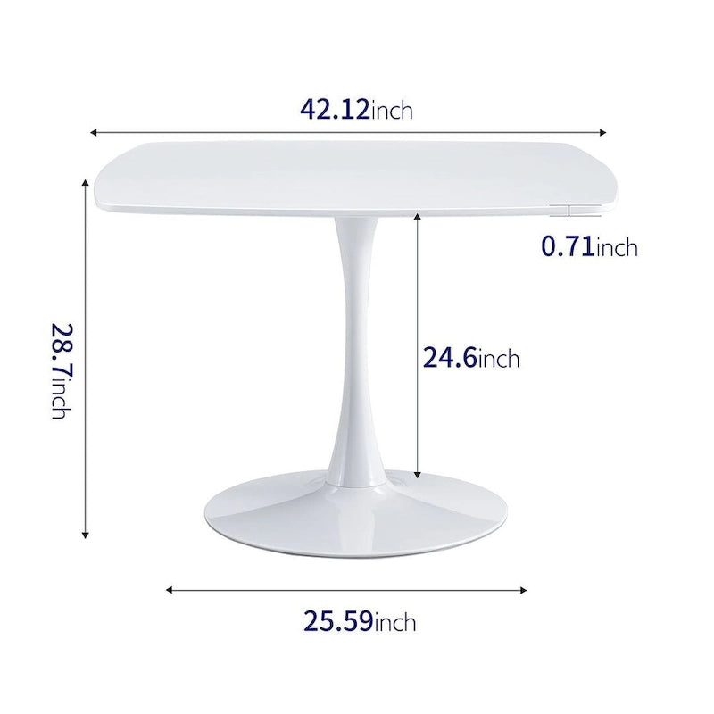 Table basse de loisirs à piètement central, style milieu de siècle, 42,1/31,49