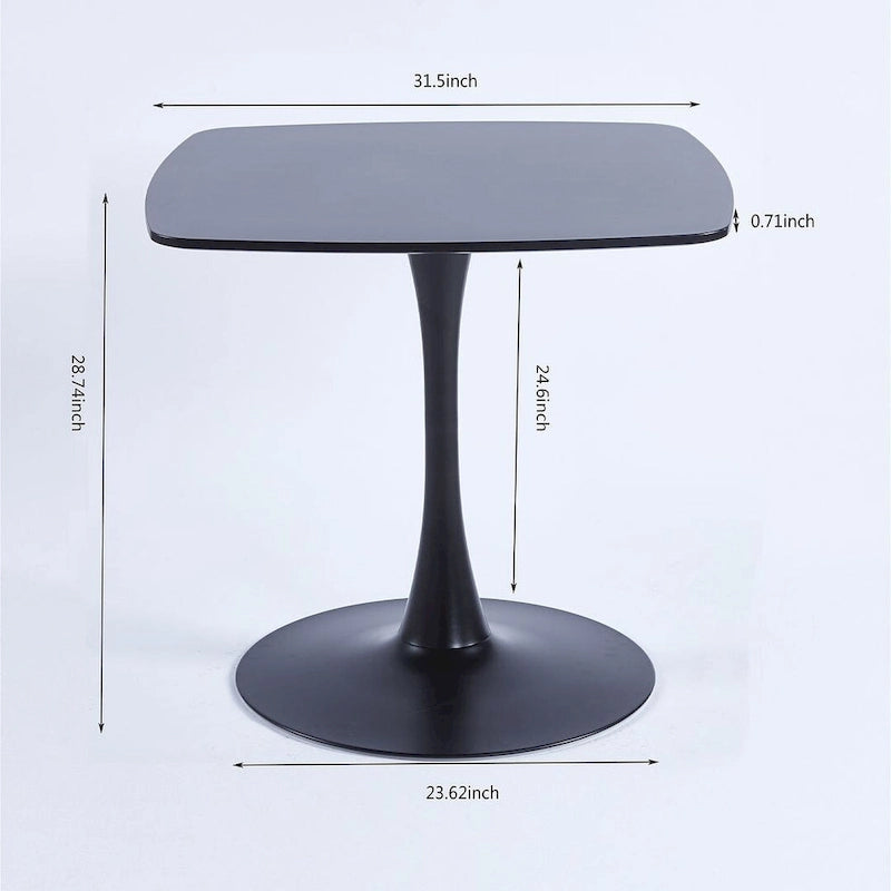 Table basse de loisirs à piètement central, style milieu de siècle, 42,1/31,49