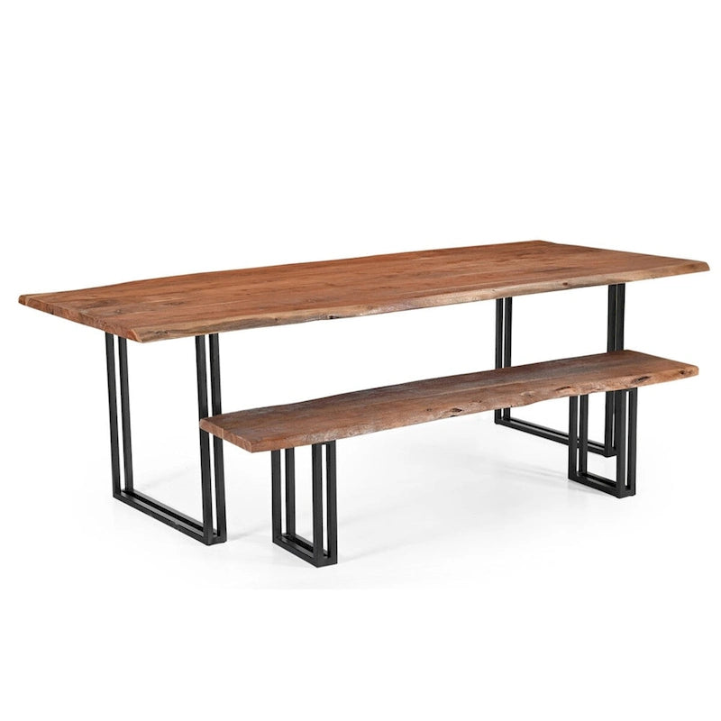 Banc de salle à manger en bois massif Sparrow - Marron