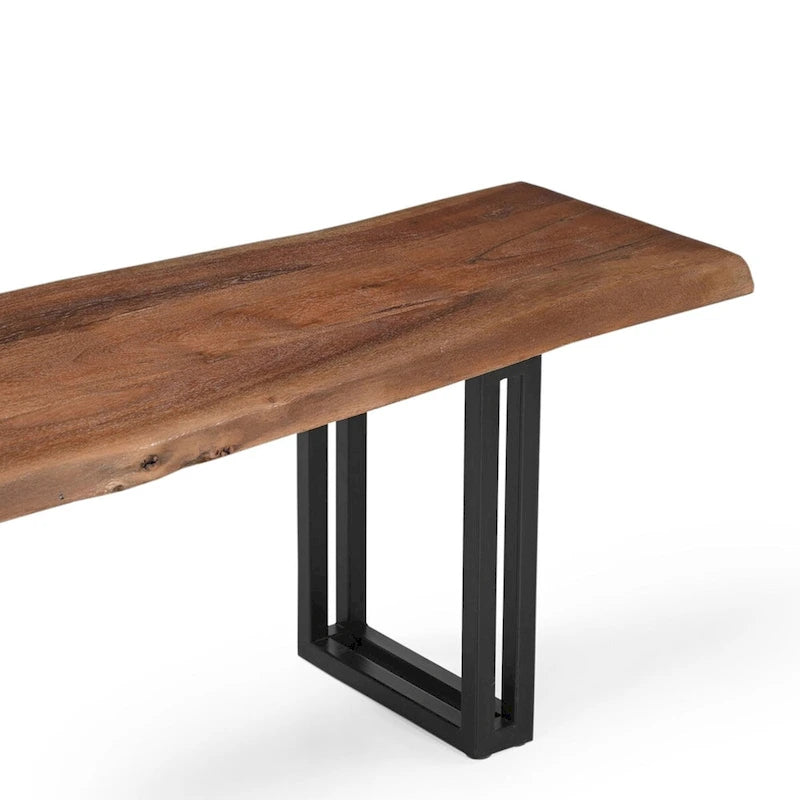 Banc de salle à manger en bois massif Sparrow - Marron