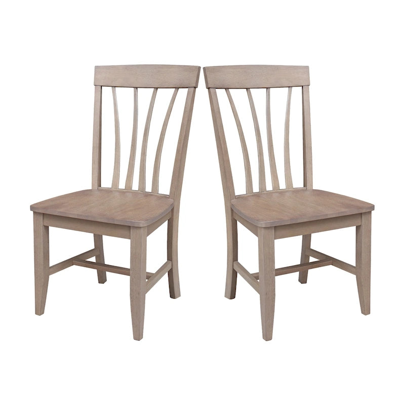 Lot de 2 chaises Fanback Soma en bois massif