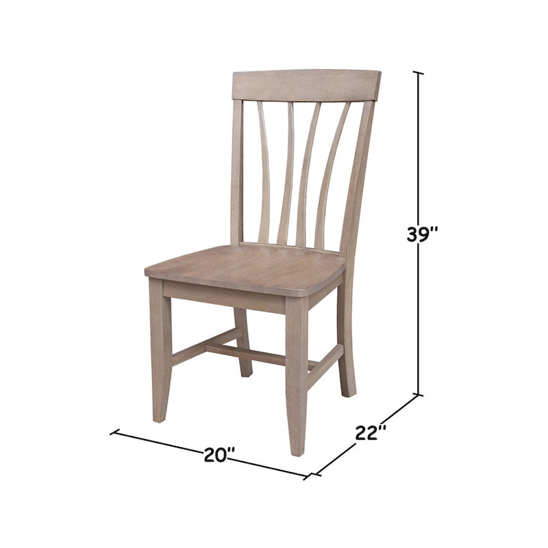 Lot de 2 chaises Fanback Soma en bois massif