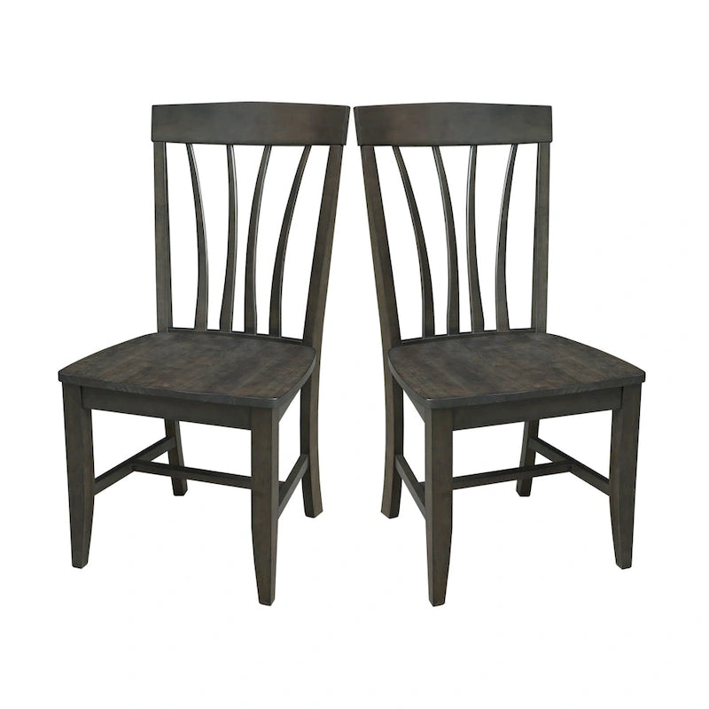 Lot de 2 chaises Fanback Soma en bois massif