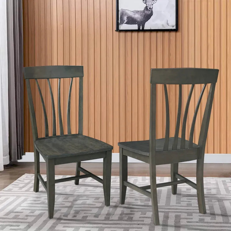 Lot de 2 chaises Fanback Soma en bois massif