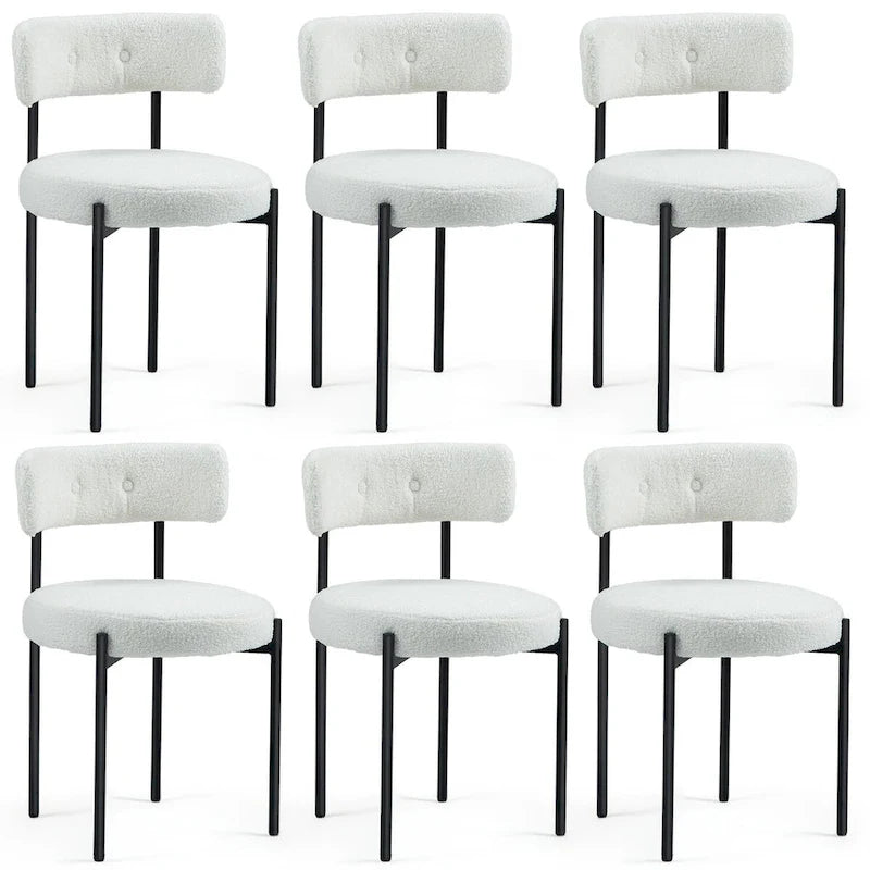 Chaises de salle à manger AVAWING, chaises de cuisine modernes du milieu du siècle, lot de 6