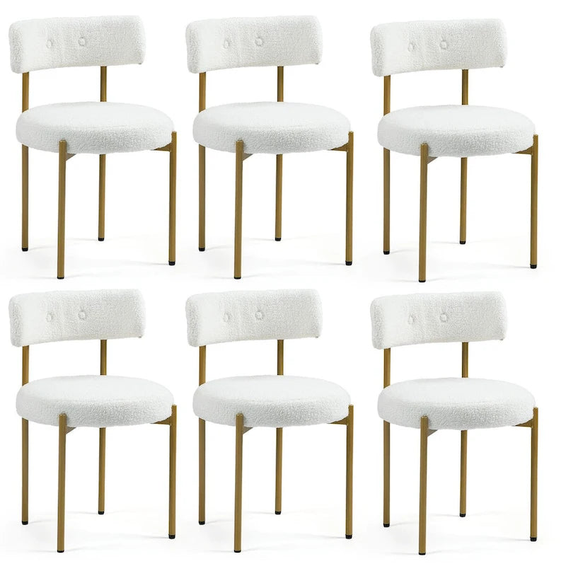 Chaises de salle à manger AVAWING, chaises de cuisine modernes du milieu du siècle, lot de 6