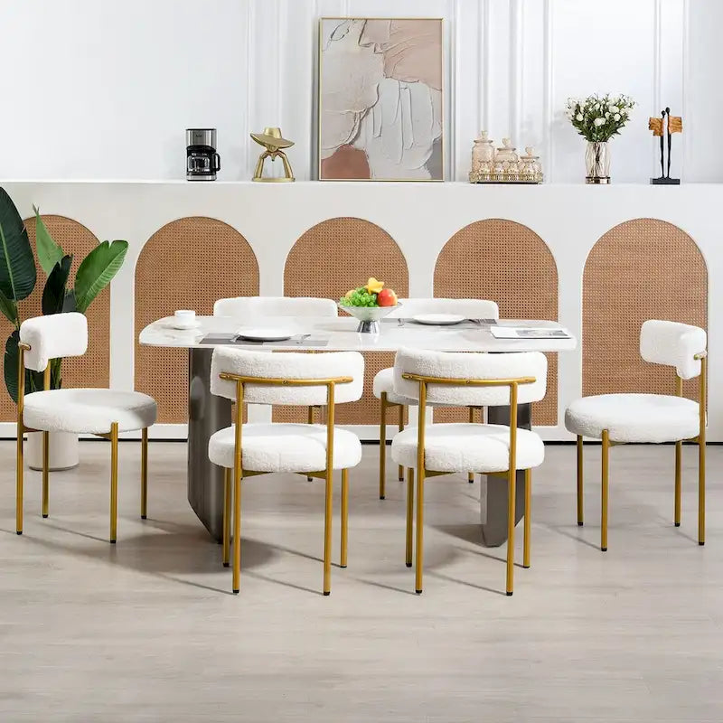 Chaises de salle à manger AVAWING, chaises de cuisine modernes du milieu du siècle, lot de 6