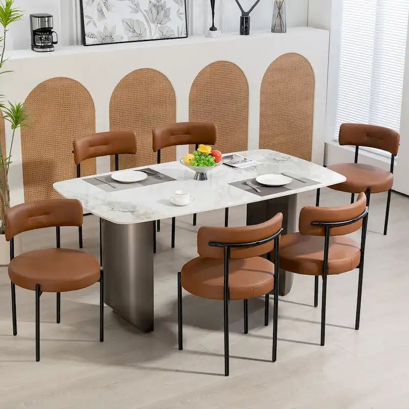 Chaises de salle à manger AVAWING, chaises de cuisine modernes du milieu du siècle, lot de 6